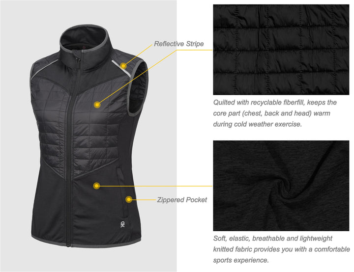 Women's Patchwork Elasticity Golf Outdoor Vest YZF US-DK