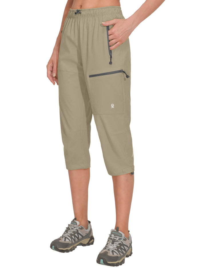 Women's Quick Dry 3/4 Pants Capri Hiking Travel Shorts YZF US-DK