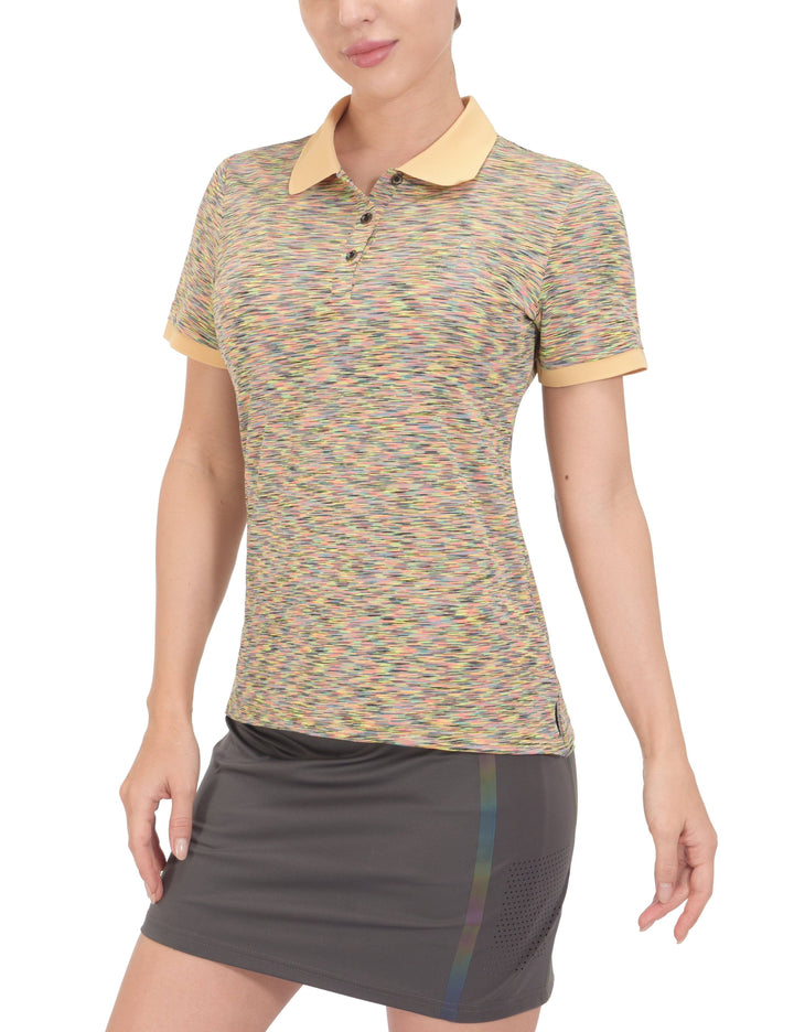 Women's Quick Dry Stretch Short Sleeve Golf Polo Shirt YZF US-DS