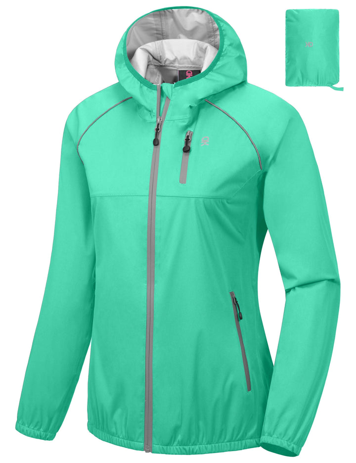 Women's Rain Cycling Bike Waterproof Jacket with Hood YZF US-DK