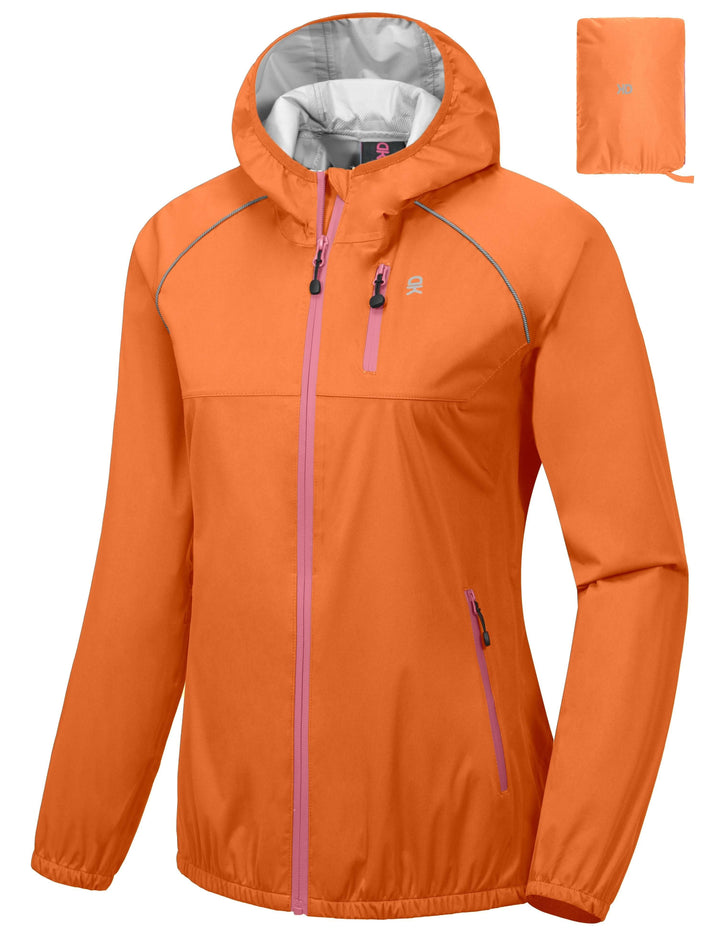 Women's Rain Cycling Bike Waterproof Jacket with Hood YZF US-DK