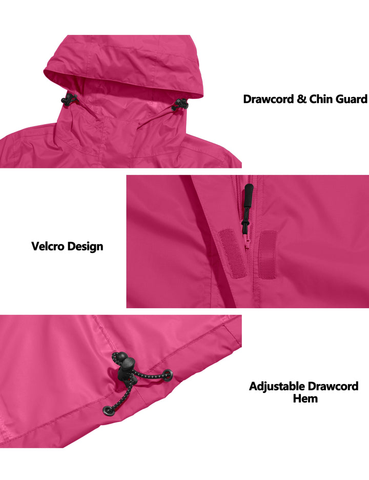 Women's Shell Waterproof Hooded Rain Jacket MP US-MP