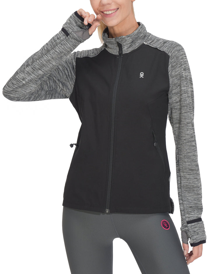 Women's Thumbholes Stretch Golf Running Jacket YZF US-DK