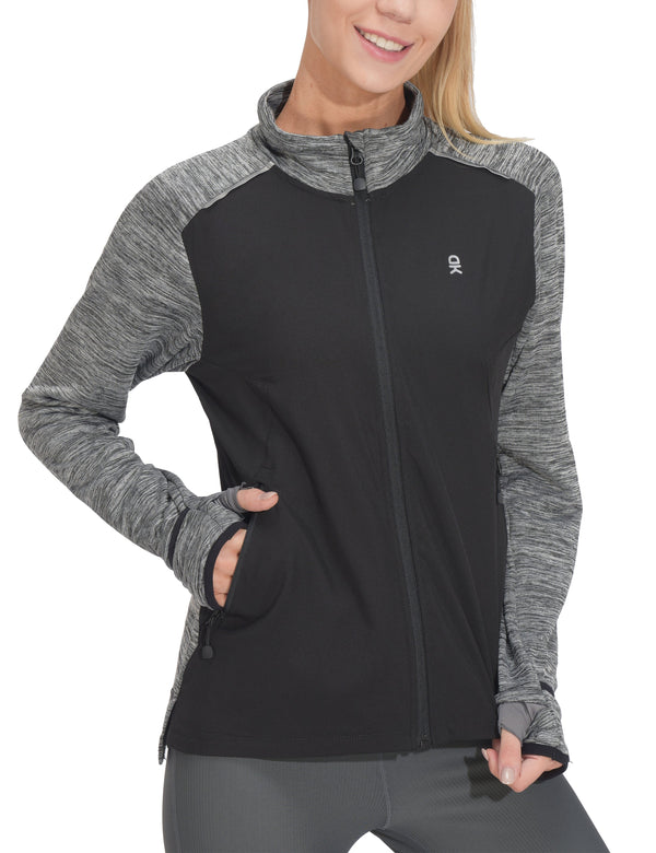 Women's Thumbholes Stretch Golf Running Jacket YZF US-DK