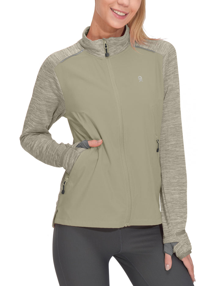 Women's Thumbholes Stretch Golf Running Jacket YZF US-DK