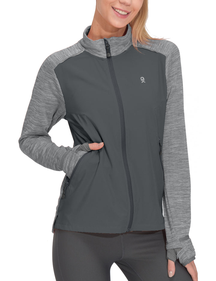 Women's Thumbholes Stretch Golf Running Jacket YZF US-DK