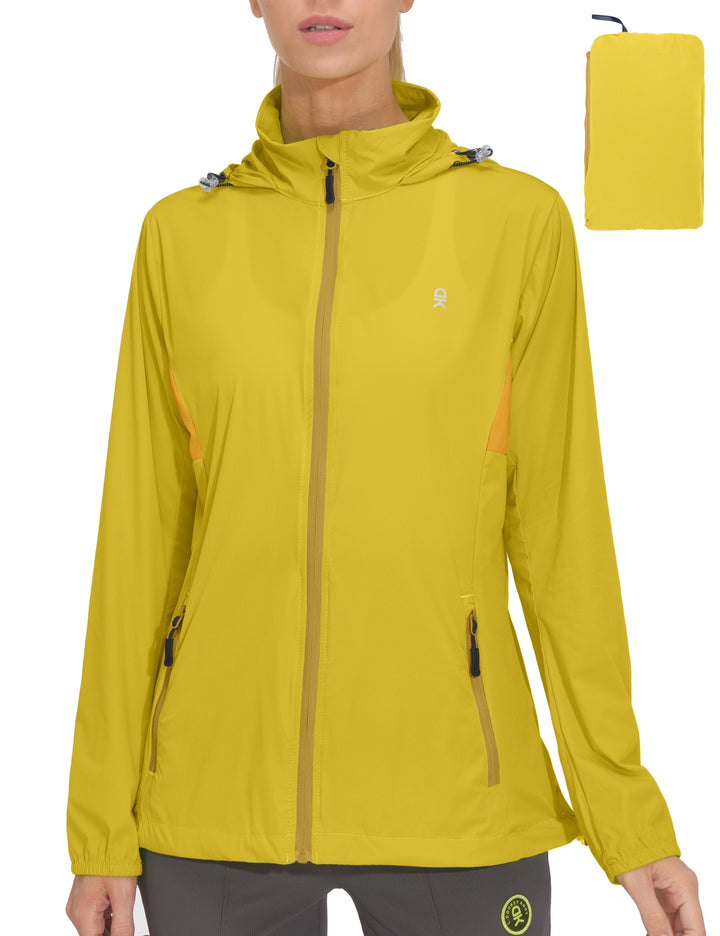 Women's UPF 50+ Lightweight Packable Running Jacket MP US-DK