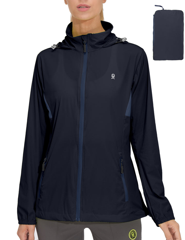 Women's UPF 50+ Lightweight Packable Running Jacket MP US-DK