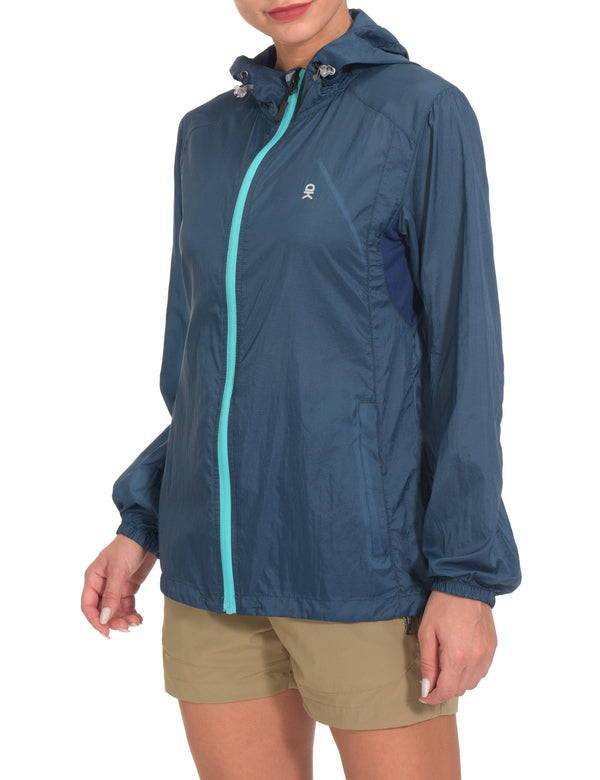 Women's UPF 50 Protection Lightweight Packable Running Jacket YZF US-DK