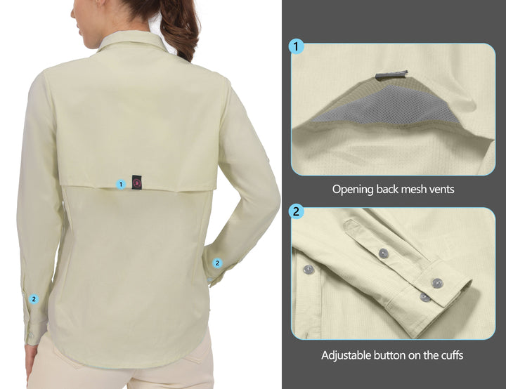 Women's UPF 50+ UV Protection Air-Holes Tech Shirt YZF US-DK