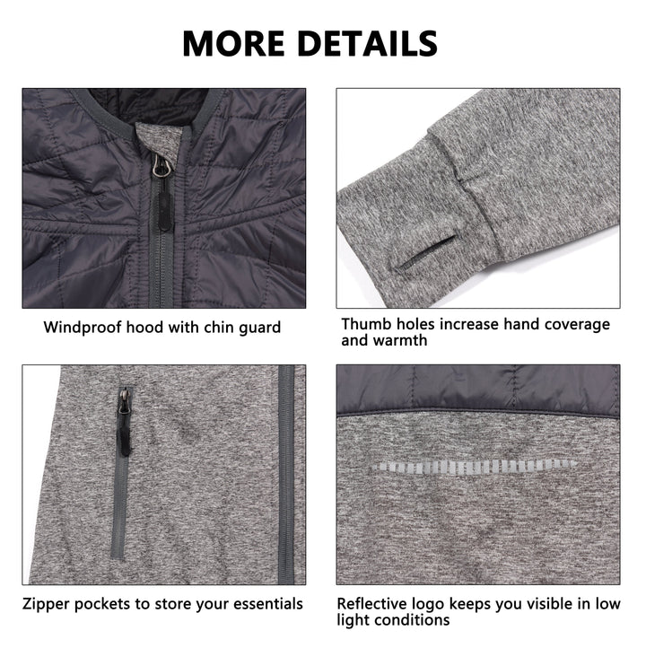 Women's  warm Lightweight Quick Dry Running Jacket YZF US-DK