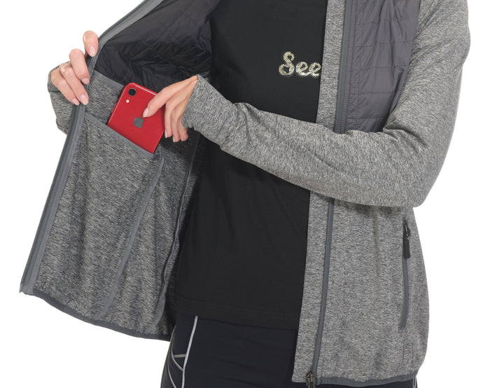 Women's  warm Lightweight Quick Dry Running Jacket YZF US-DK