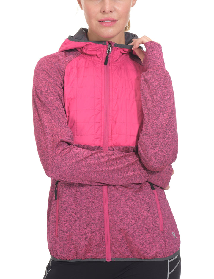 Women's  warm Lightweight Quick Dry Running Jacket YZF US-DK
