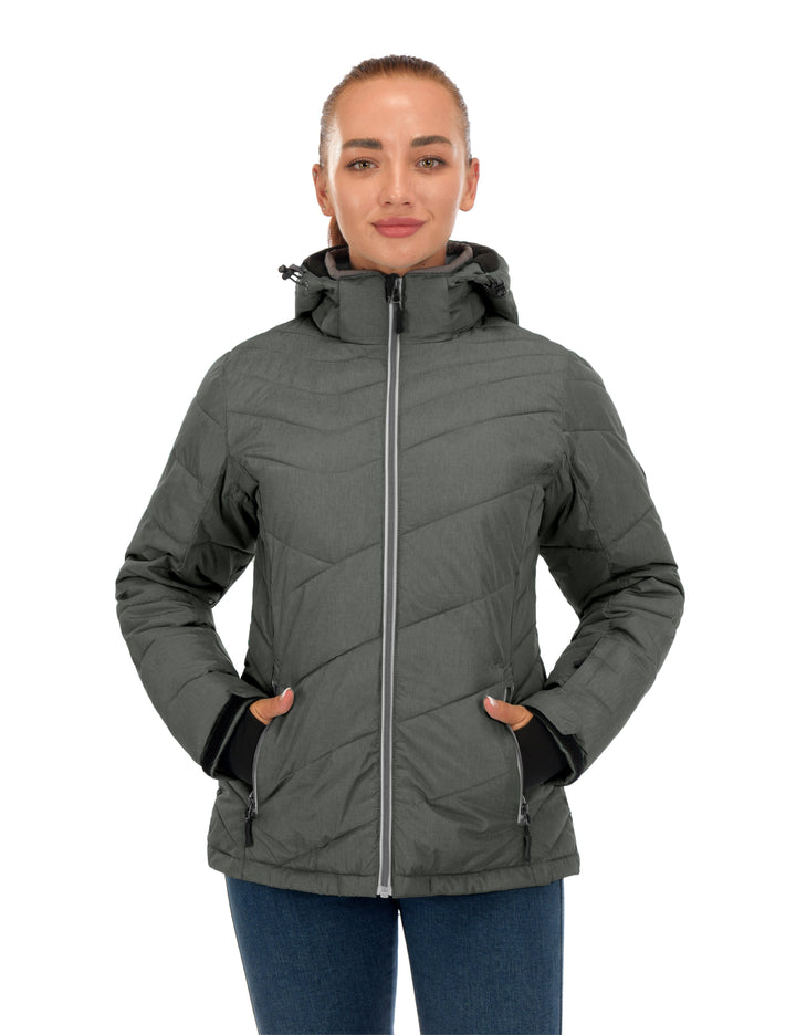 Women's Warm Windproof Ski Insulated Jacket YZF US-DK