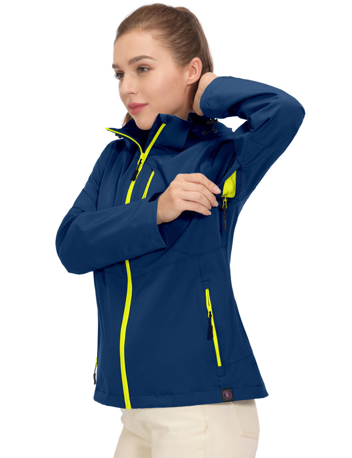 Women's Waterproof Breathable Detachable Hood Jacket YZF US-DK